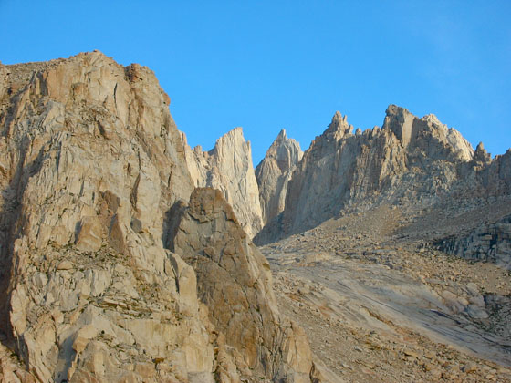 Early morning light on the granite